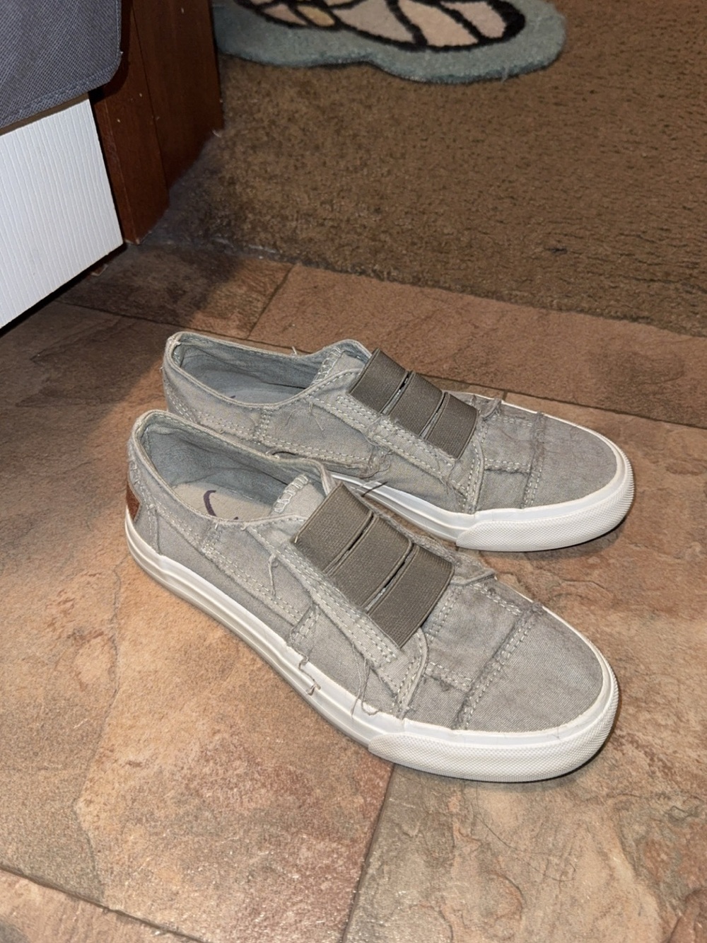 Blowfish Slip-On Sneakers in Gray with White Sole